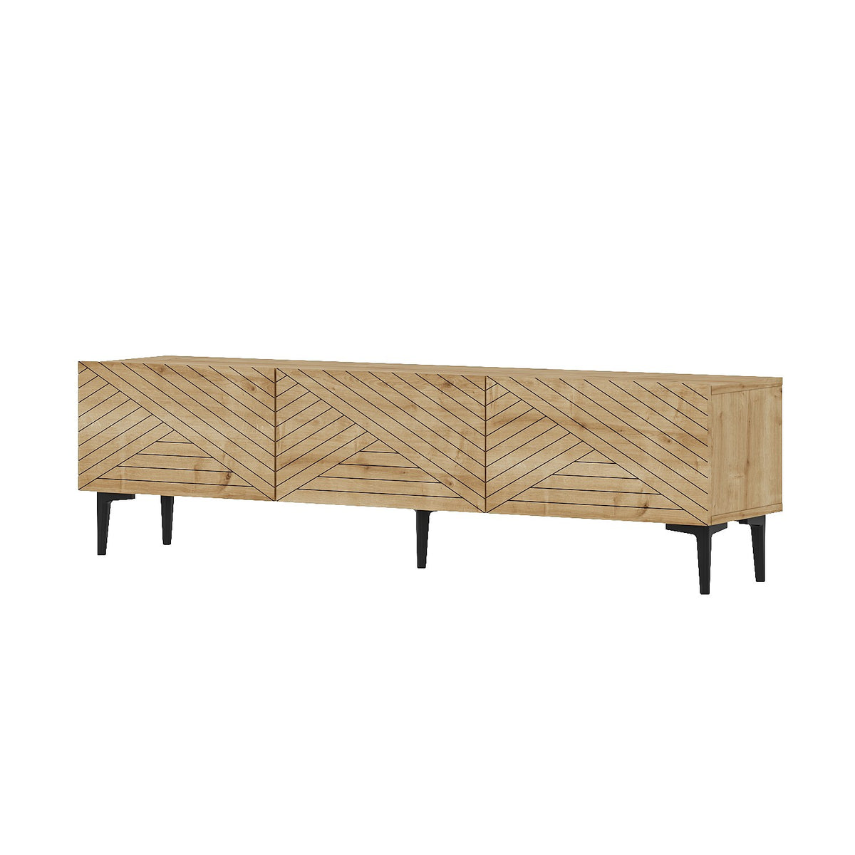 Έπιπλο Τηλεόρασης Thymari Δρυς Sapphire 160x31.4x44.1 εκ. Μελαμίνης