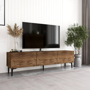 Έπιπλο Τηλεόρασης Thymari Καρυδί 160x31.4x44.1 εκ. Μελαμίνης