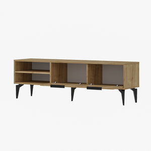 Έπιπλο Τηλεόρασης Spartylas Δρυς Sapphire 160x29.6x50 εκ. Μελαμίνης