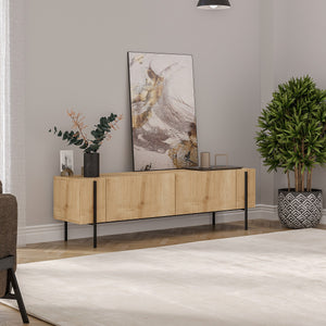 Έπιπλο Τηλεόρασης Rigani Δρυς Sapphire 160x31.4x45.6 εκ. Μελαμίνης
