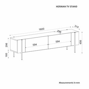 Έπιπλο Τηλεόρασης Rigani Δρυς Sapphire 160x31.4x45.6 εκ. Μελαμίνης