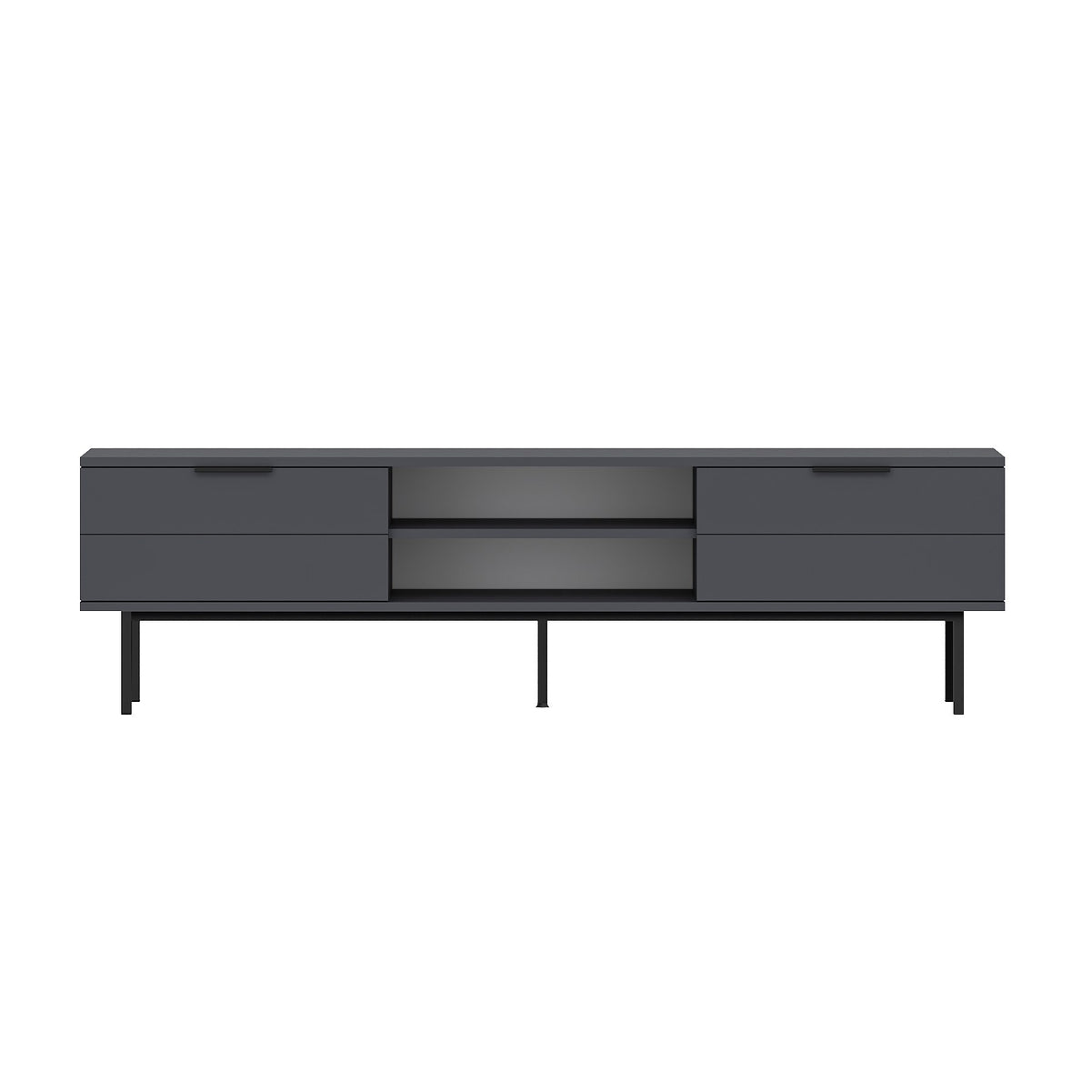 Έπιπλο Τηλεόρασης Kynopiastes Ανθρακί 180x29.6x50 εκ. Μελαμίνης