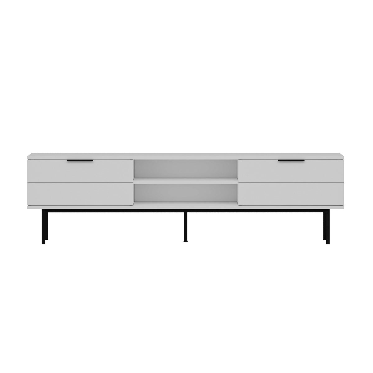 Έπιπλο Τηλεόρασης Kynopiastes Λευκό 180x29.6x50 εκ. Μελαμίνης