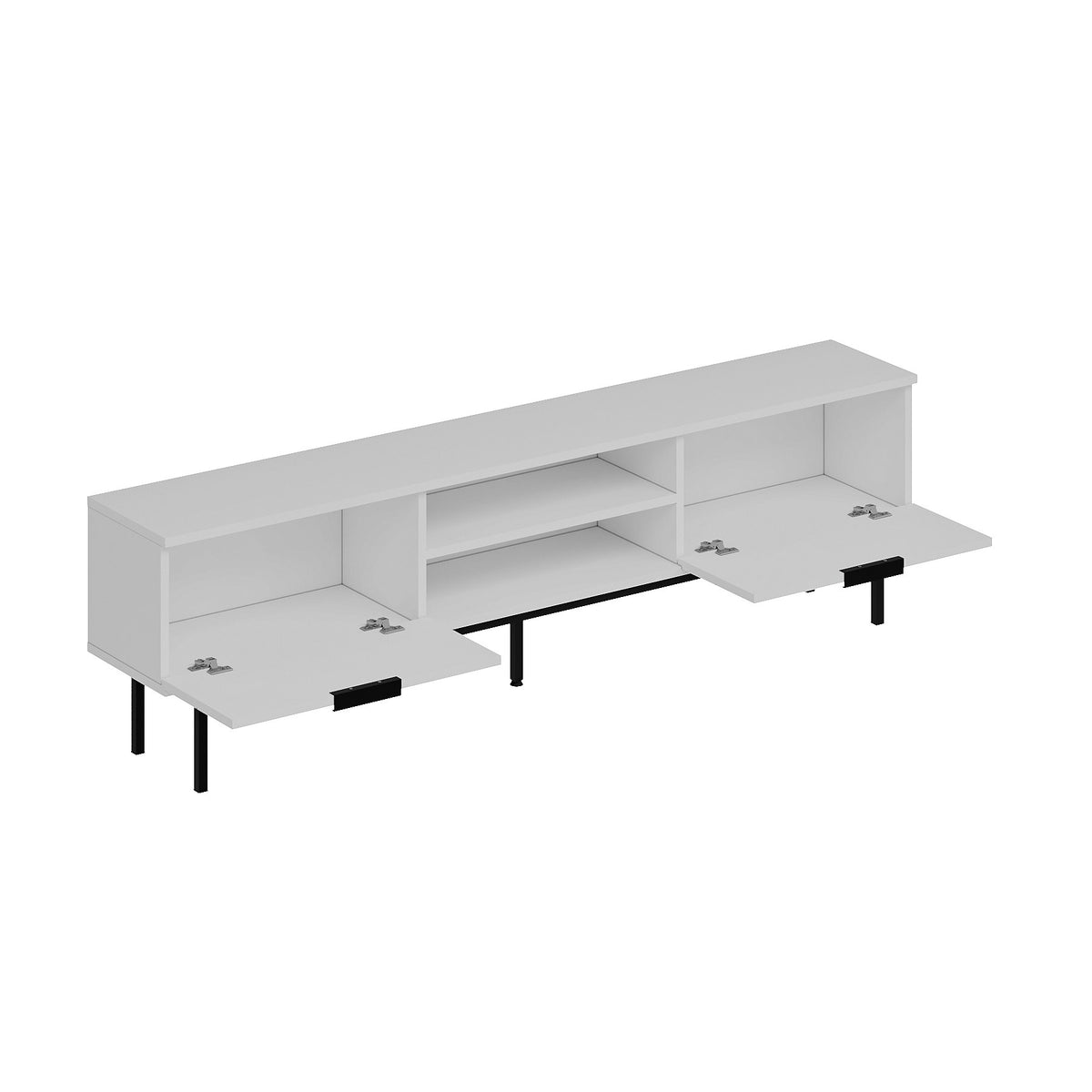 Έπιπλο Τηλεόρασης Kynopiastes Λευκό 180x29.6x50 εκ. Μελαμίνης