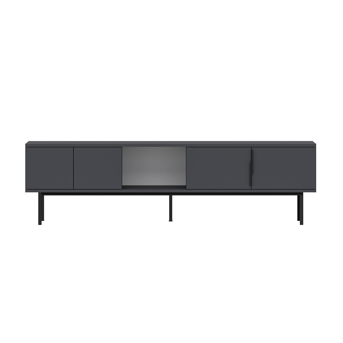 Έπιπλο Τηλεόρασης Perithia Ανθρακί 180x29.6x50 εκ. Μελαμίνης - Pakobazaar