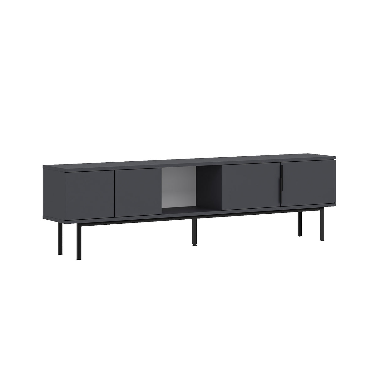 Έπιπλο Τηλεόρασης Perithia Ανθρακί 180x29.6x50 εκ. Μελαμίνης - Pakobazaar