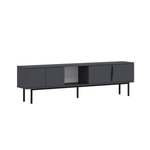 Έπιπλο Τηλεόρασης Perithia Ανθρακί 180x29.6x50 εκ. Μελαμίνης - Pakobazaar