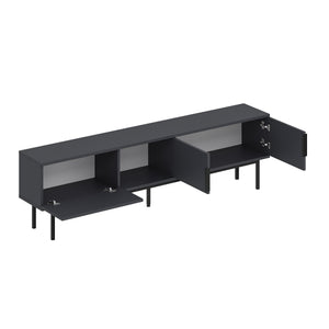 Έπιπλο Τηλεόρασης Perithia Ανθρακί 180x29.6x50 εκ. Μελαμίνης - Pakobazaar