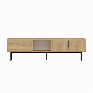Έπιπλο Τηλεόρασης Perithia Δρυς Sapphire 180x29.6x50 εκ. Μελαμίνης - Pakobazaar