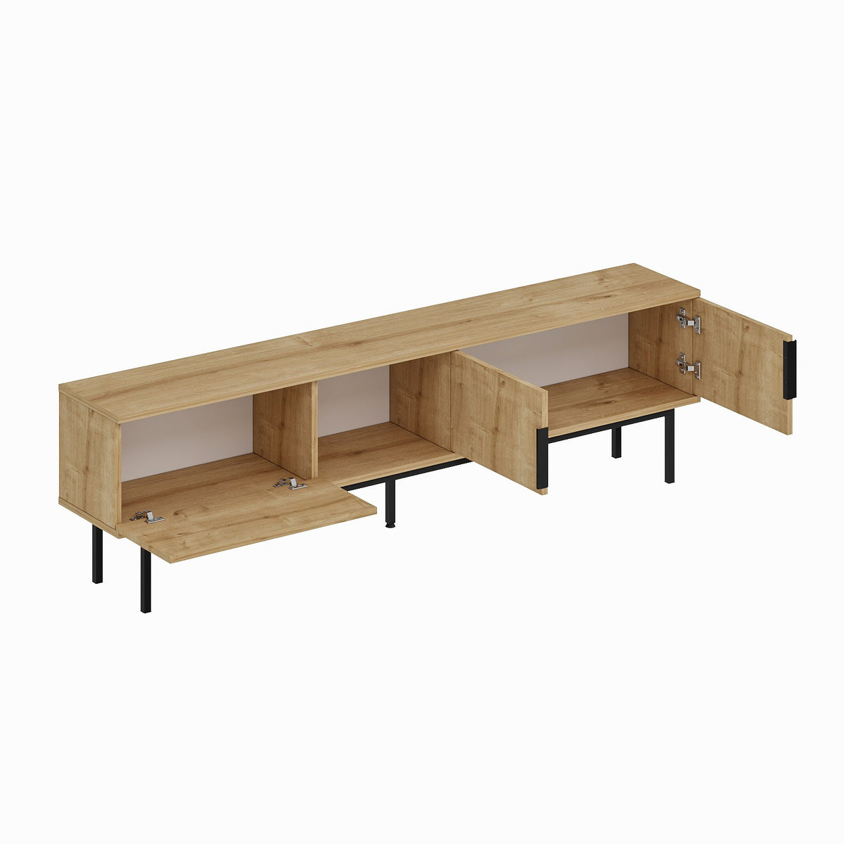 Έπιπλο Τηλεόρασης Perithia Δρυς Sapphire 180x29.6x50 εκ. Μελαμίνης - Pakobazaar