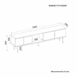 Έπιπλο Τηλεόρασης Perithia Δρυς Sapphire 180x29.6x50 εκ. Μελαμίνης - Pakobazaar