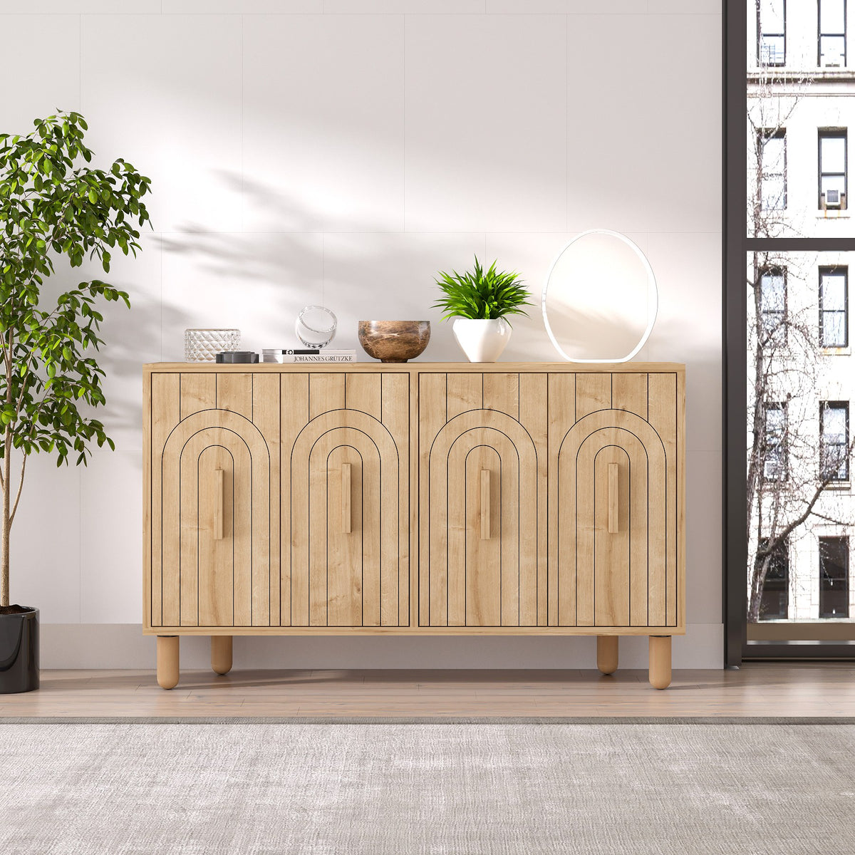 Κονσόλα Limenaria Δρυς Sapphire 120x29.6x73.6 εκ. Μελαμίνης