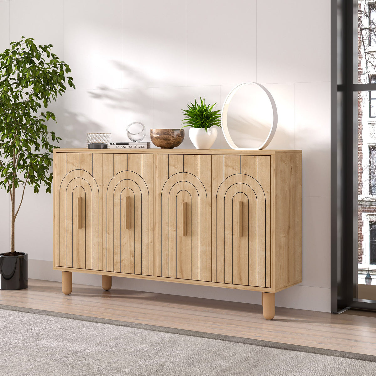Κονσόλα Limenaria Δρυς Sapphire 120x29.6x73.6 εκ. Μελαμίνης