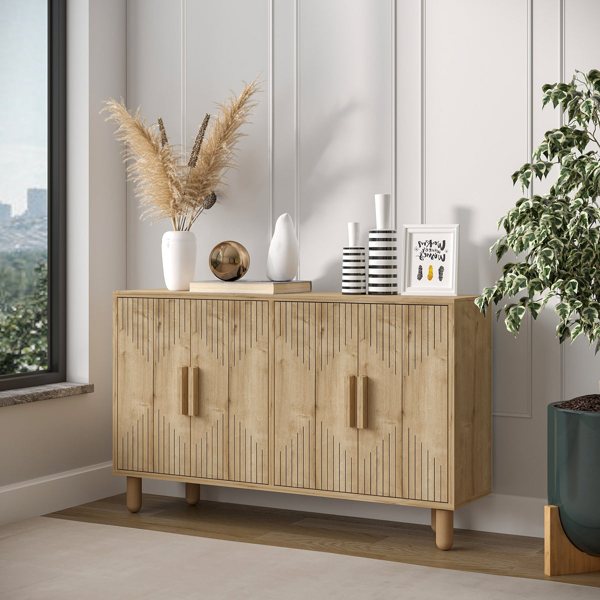 Κονσόλα Elios Δρυς Sapphire 120x29.6x73.6 εκ. Μελαμίνης