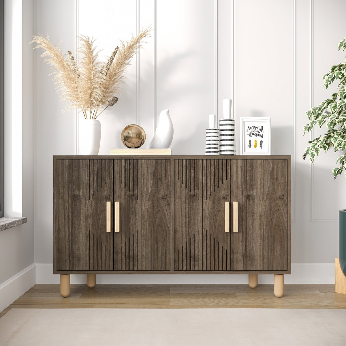 Κονσόλα Elios Καρυδί 120x29.6x73.6 εκ. Μελαμίνης - Pakobazaar