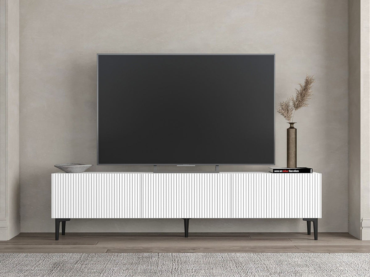 Έπιπλο Τηλεόρασης Renes Επιτοίχιο Λευκό 180x31.4x45 εκ. Μελαμίνης