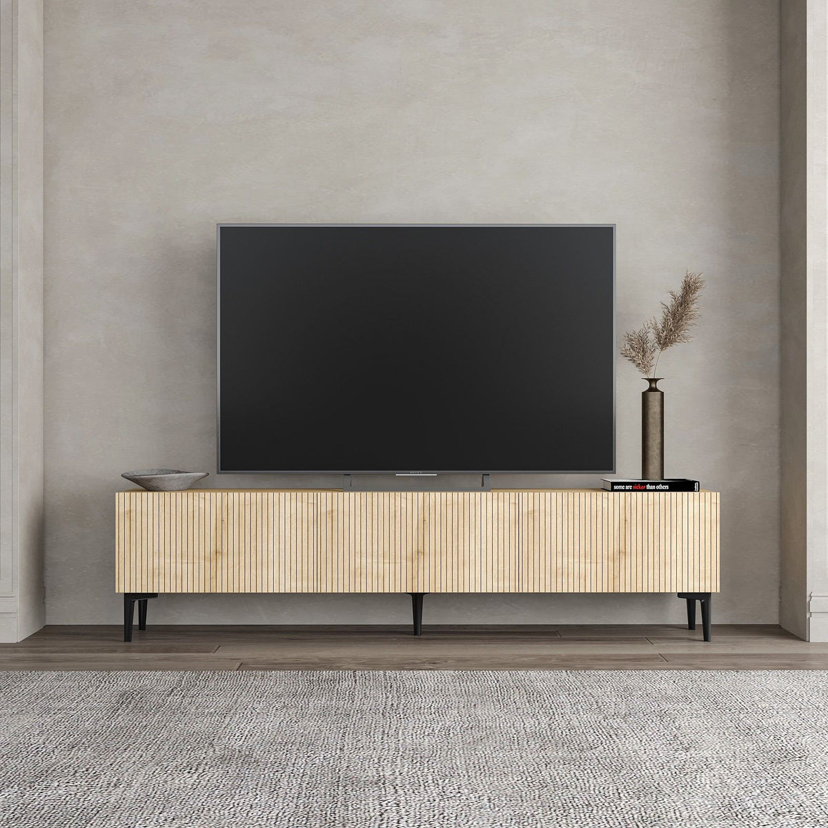 Έπιπλο Τηλεόρασης Renes Επιτοίχιο Δρυς Sapphire 180x31.4x45 εκ. Μελαμίνης