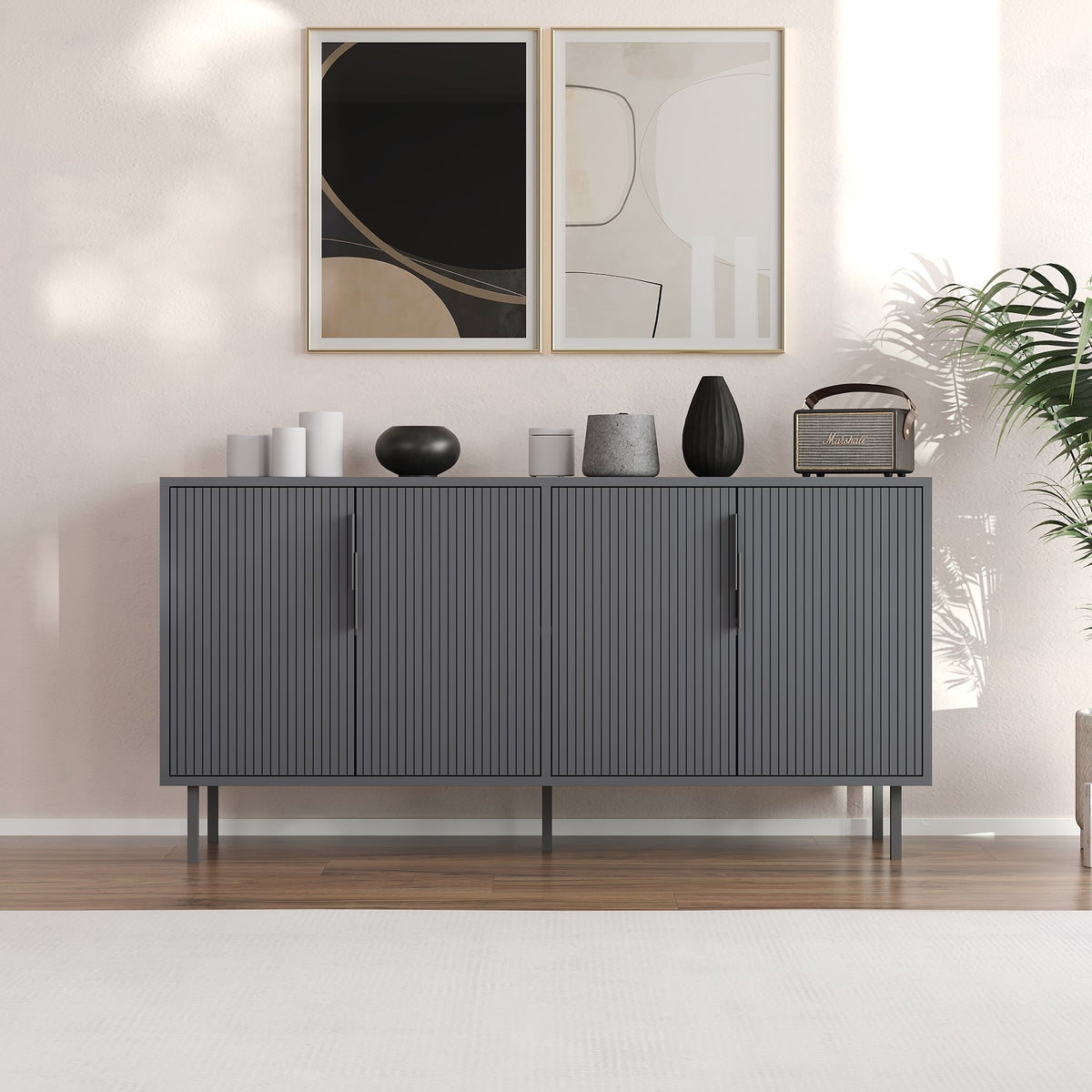 Κονσόλα Kea Ανθρακί 150x36x75 εκ. Μελαμίνης