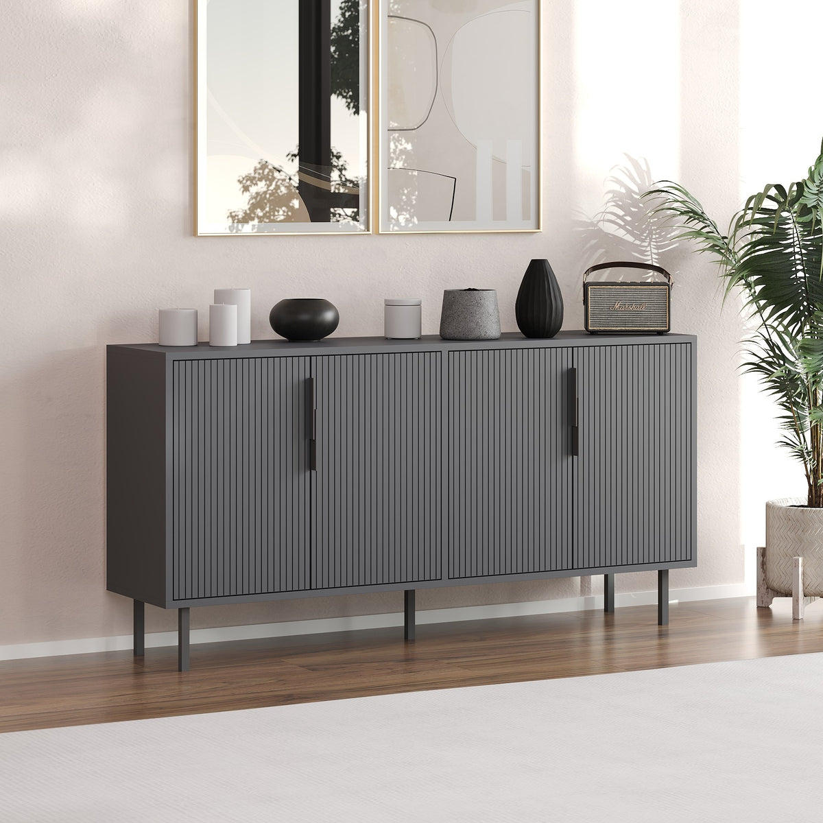Κονσόλα Kea Ανθρακί 150x36x75 εκ. Μελαμίνης