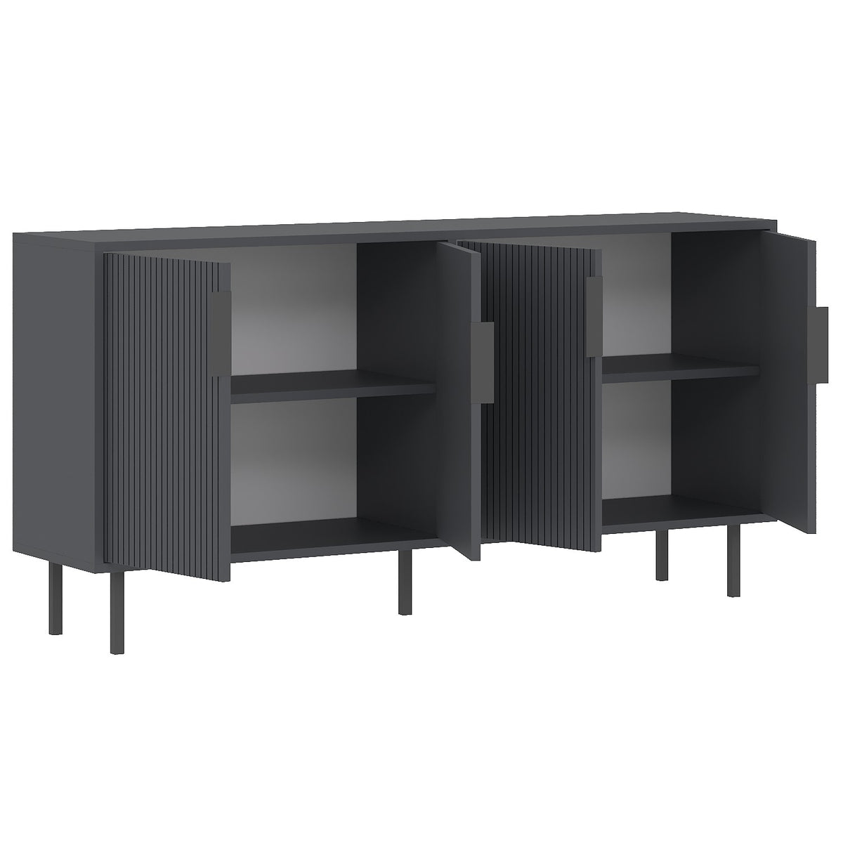 Κονσόλα Kea Ανθρακί 150x36x75 εκ. Μελαμίνης
