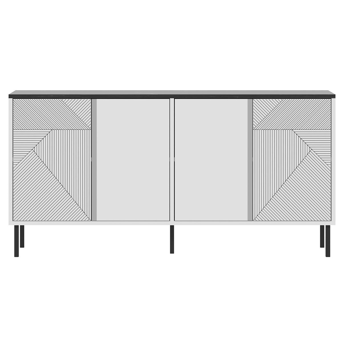 Κονσόλα Zagori Λευκό - Royal 150x36x75 εκ. Μελαμίνης