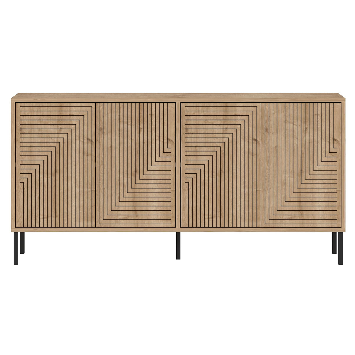 Κονσόλα Fres Με Ράφια Δρυς Sapphire 150x36x75 εκ. Μελαμίνης - Pakobazaar