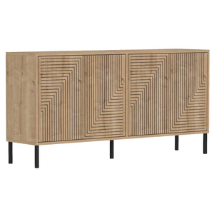 Κονσόλα Fres Με Ράφια Δρυς Sapphire 150x36x75 εκ. Μελαμίνης - Pakobazaar
