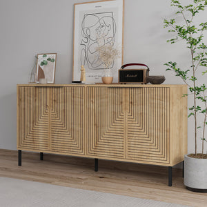Κονσόλα Vamos Με Ράφια Δρυς Sapphire 150x36x75 εκ. Μελαμίνης