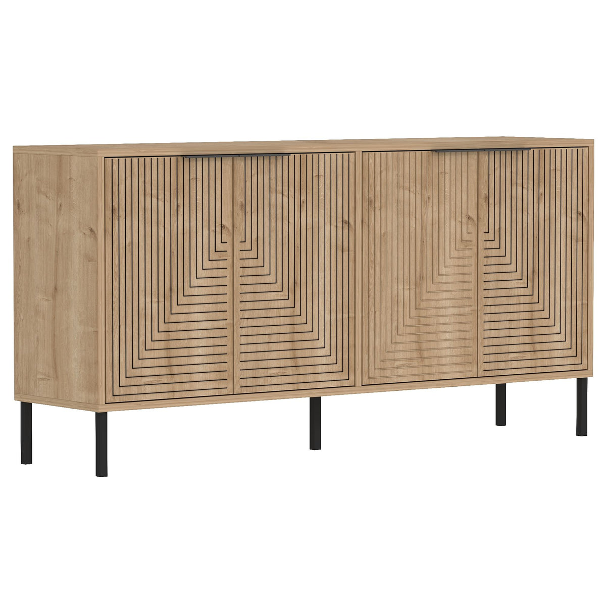 Κονσόλα Vamos Με Ράφια Δρυς Sapphire 150x36x75 εκ. Μελαμίνης