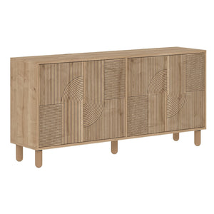 Κονσόλα Vryses Με Ράφια Δρυς Sapphire 150x36x73 εκ. Μελαμίνης - Pakobazaar