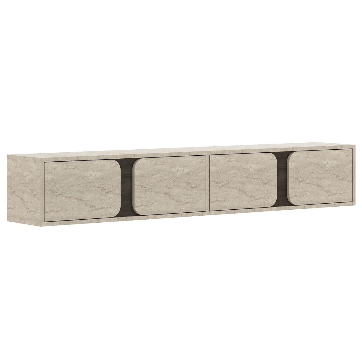 Έπιπλο Τηλεόρασης Nippos Με LED Travertine - Καρυδί 180x30x30 εκ. Μελαμίνης