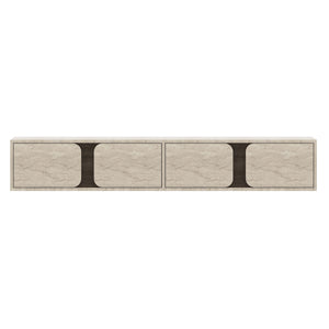 Έπιπλο Τηλεόρασης Nippos Με LED Travertine - Καρυδί 180x30x30 εκ. Μελαμίνης