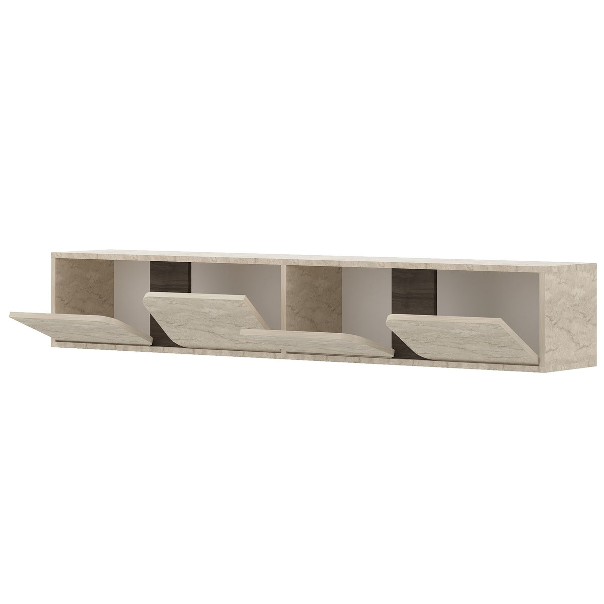 Έπιπλο Τηλεόρασης Nippos Με LED Travertine - Καρυδί 180x30x30 εκ. Μελαμίνης