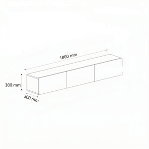 Έπιπλο Τηλεόρασης Nippos Με LED Travertine - Καρυδί 180x30x30 εκ. Μελαμίνης