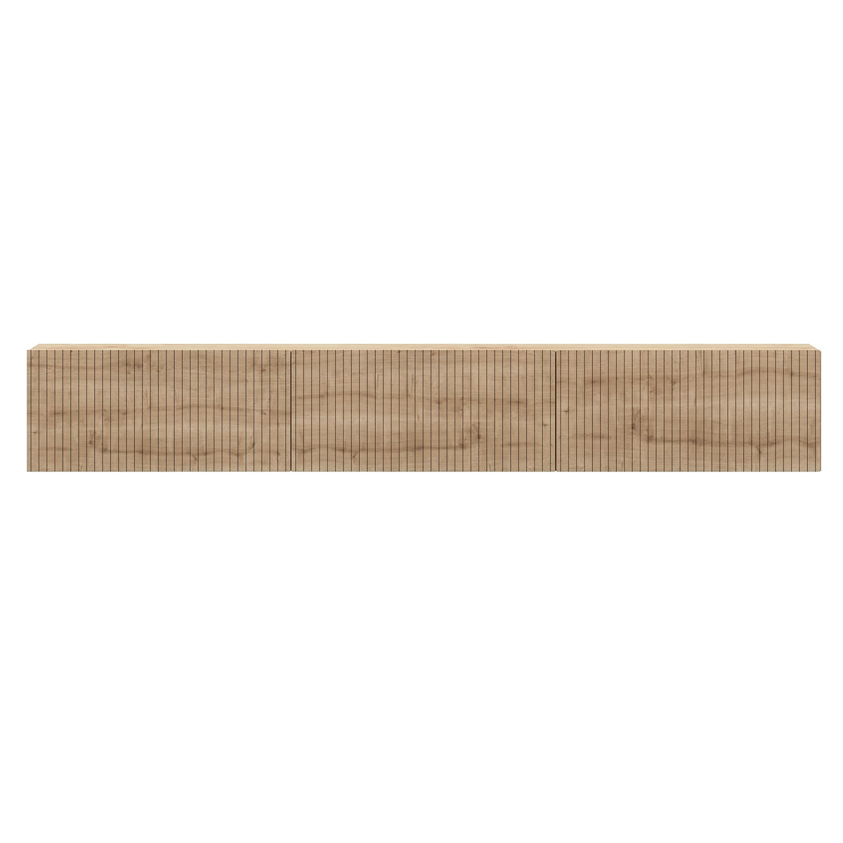 Έπιπλο Τηλεόρασης Mesovouni Επιτοίχιο Με LED Δρυς Sapphire 180x31.4x28.6 εκ. Μελαμίνης