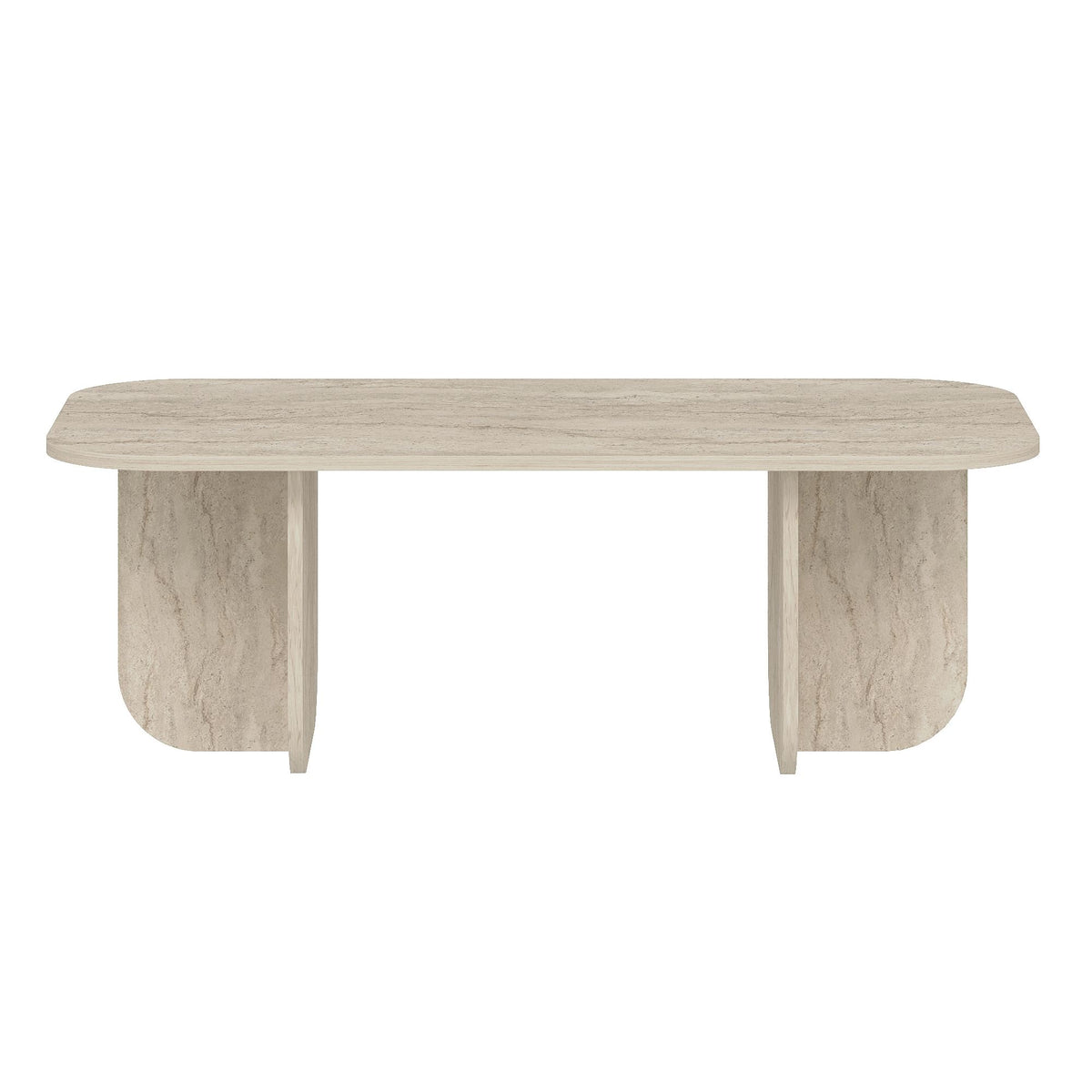 Τραπεζάκι Σαλονιού Nafsika Travertine 120x60x41.4 εκ. Μελαμίνης