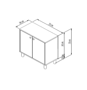 Στήλη Αποθήκευσης Astris Ανθρακί 72x36x73 εκ. Μελαμίνης