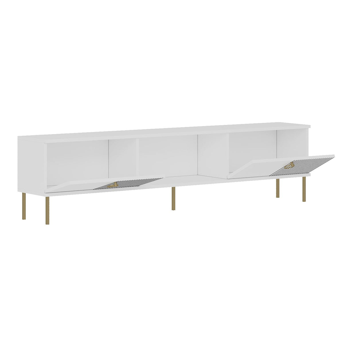 Έπιπλο Τηλεόρασης Perivolos Επιτοίχιο Λευκό 180x30x45 εκ. Μελαμίνης - Pakobazaar