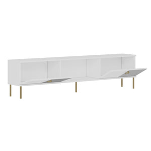 Έπιπλο Τηλεόρασης Perivolos Επιτοίχιο Λευκό 180x30x45 εκ. Μελαμίνης - Pakobazaar