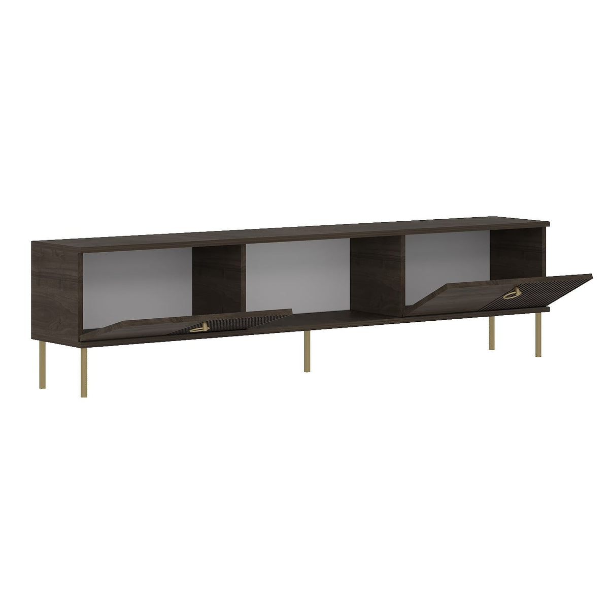 Έπιπλο Τηλεόρασης Perivolos Επιτοίχιο Καρυδί 180x30x45 εκ. Μελαμίνης - Pakobazaar