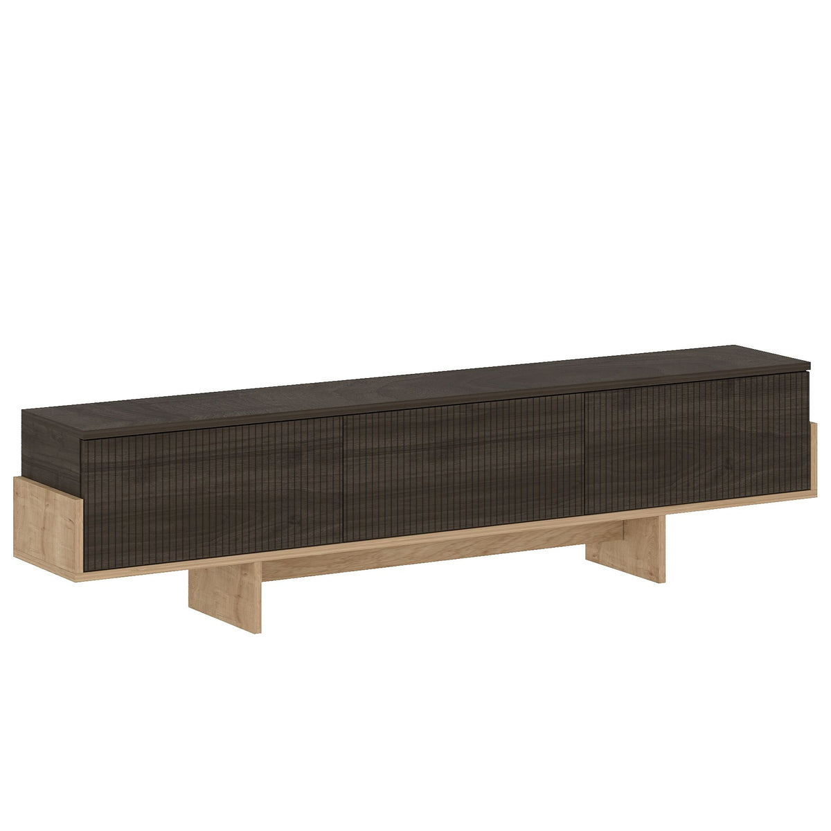 Έπιπλο Τηλεόρασης Vlychada Καρυδί - Δρυς Sapphire 180x30x44.6 εκ. Μελαμίνης - Pakobazaar