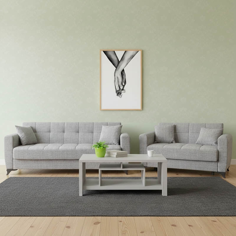 Σετ σαλονιού 2τεμ Modesto  ύφασμα σε γκρι απόχρωση