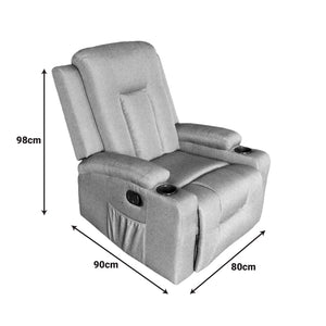 Πολυθρόνα relax Gessel  βελούδο σάπιο μήλο 80x90x98εκ