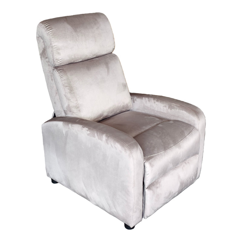 Πολυθρόνα relax Norva  βελούδο σε γκρι απόχρωση 68.5x86x100εκ - Pakobazaar