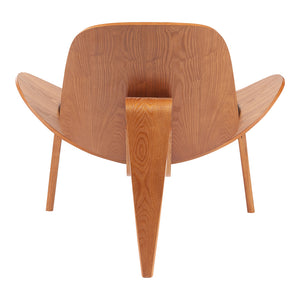 Πολυθρόνα Vilma  PU μαύρο- plywood καρυδί 90x76.5x74.5εκ - Pakobazaar