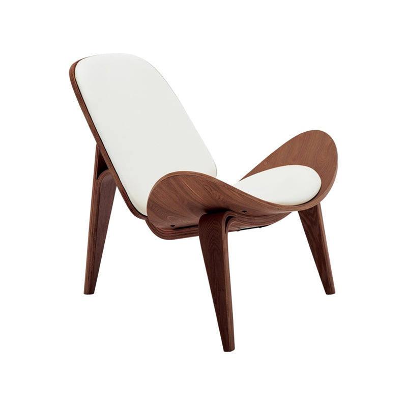 Πολυθρόνα Vilma  PU μπεζ- plywood καρυδί 90x76.5x74.5εκ - Pakobazaar