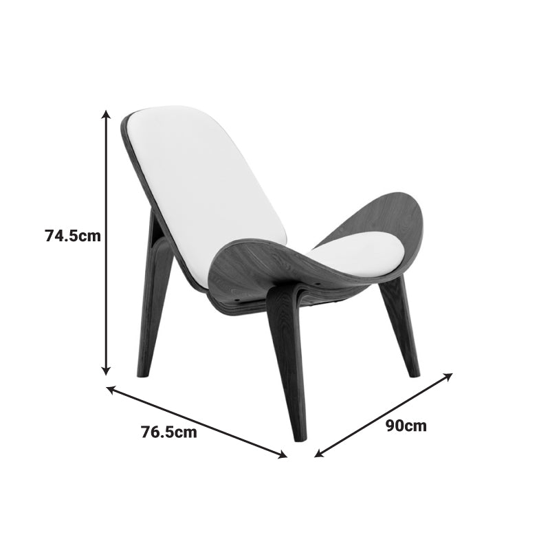 Πολυθρόνα Vilma  PU μπεζ- plywood καρυδί 90x76.5x74.5εκ - Pakobazaar