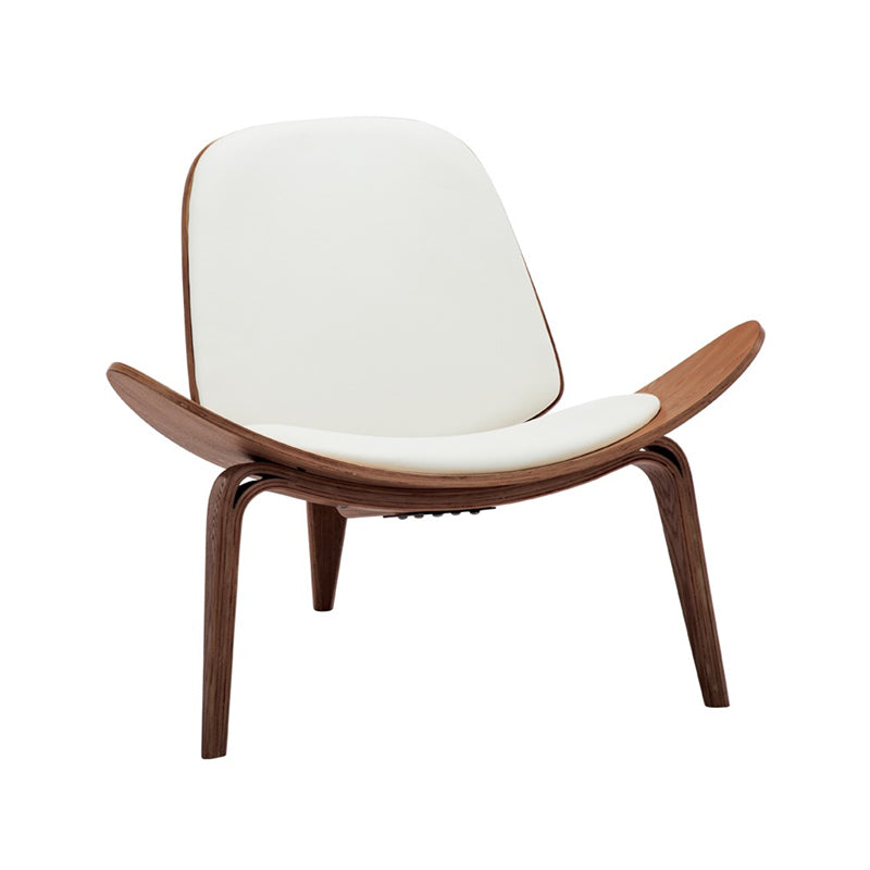Πολυθρόνα Vilma  PU μπεζ- plywood καρυδί 90x76.5x74.5εκ - Pakobazaar