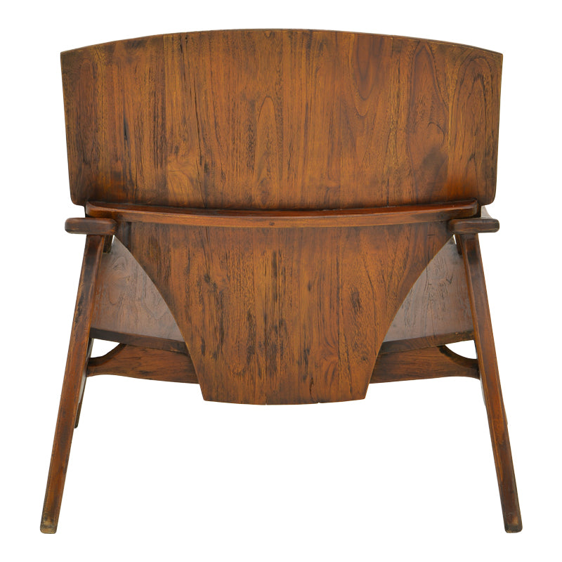 Πολυθρόνα Brazin  καρυδί teak ξύλο 72x71x77εκ - Image 6