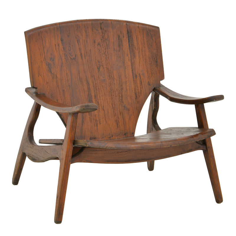 Πολυθρόνα Brazin  καρυδί teak ξύλο 72x71x77εκ - Image 1